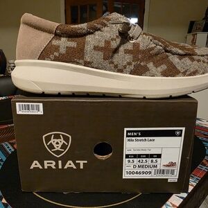 Ariat Men's Hilo Stretch Lace Tan Aztec Woolly Loafers